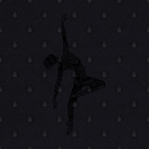 Dancer Zentangle by RiaoraCreations